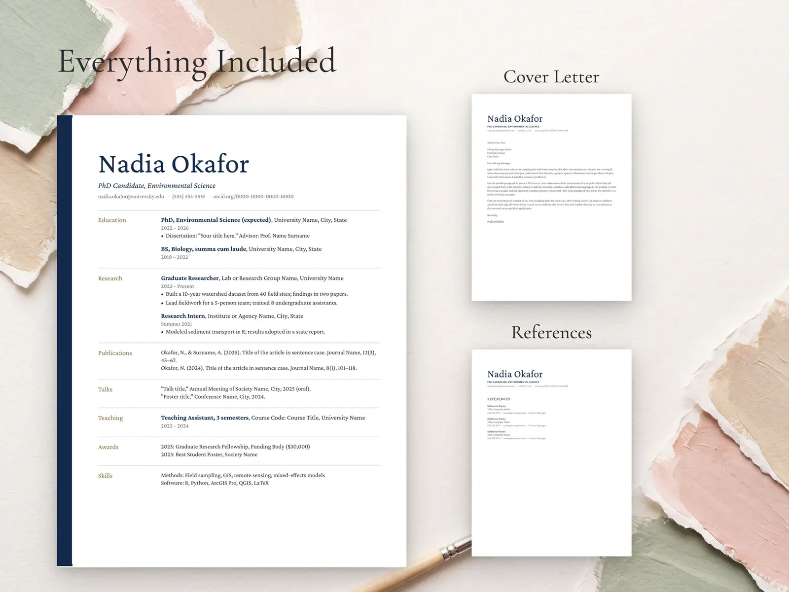 Academic CV Template for Google Docs, Word & Pages | The Ashcombe — image 3 of 7