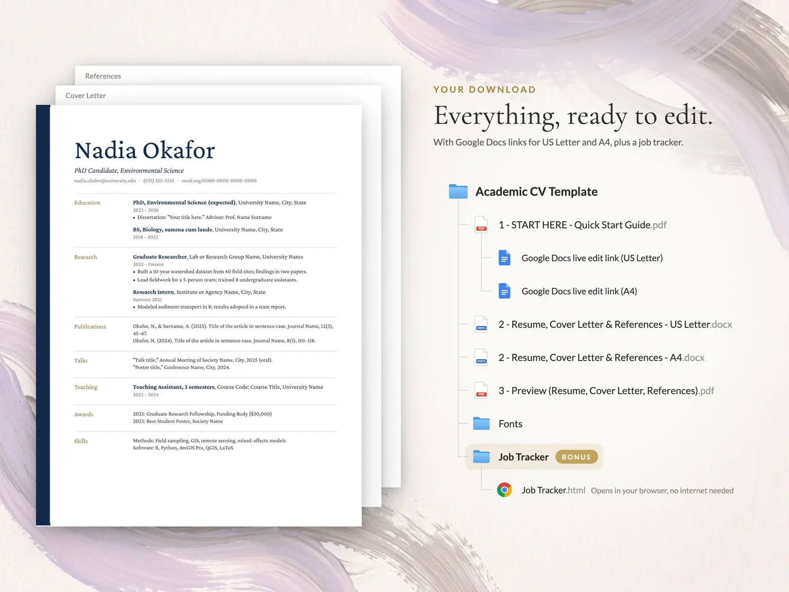 Academic CV Template for Google Docs, Word & Pages | The Ashcombe — image 6 of 7