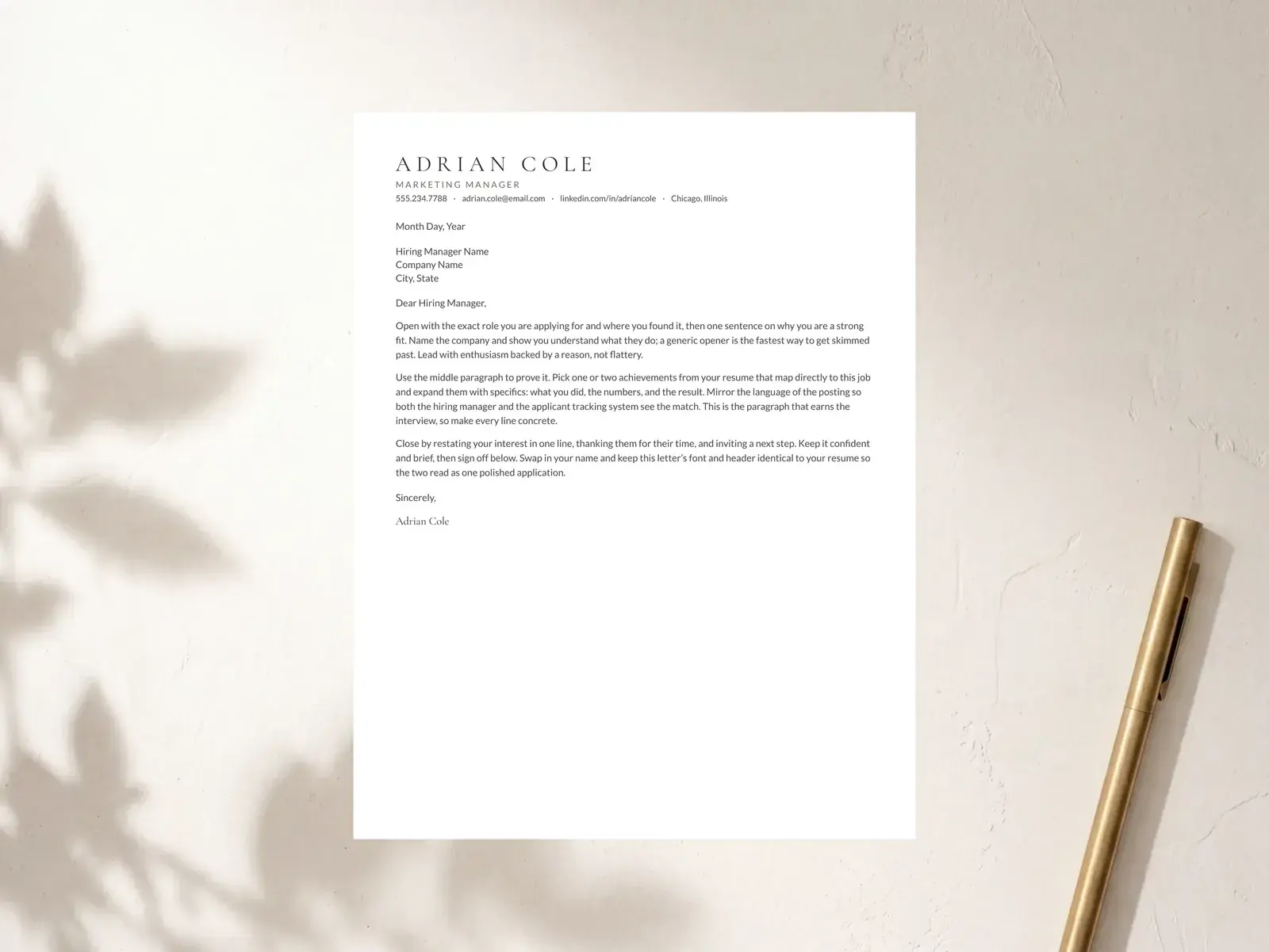 Resume Template with Photo for Google Docs, Word & Pages — The Ashford — image 4 of 7