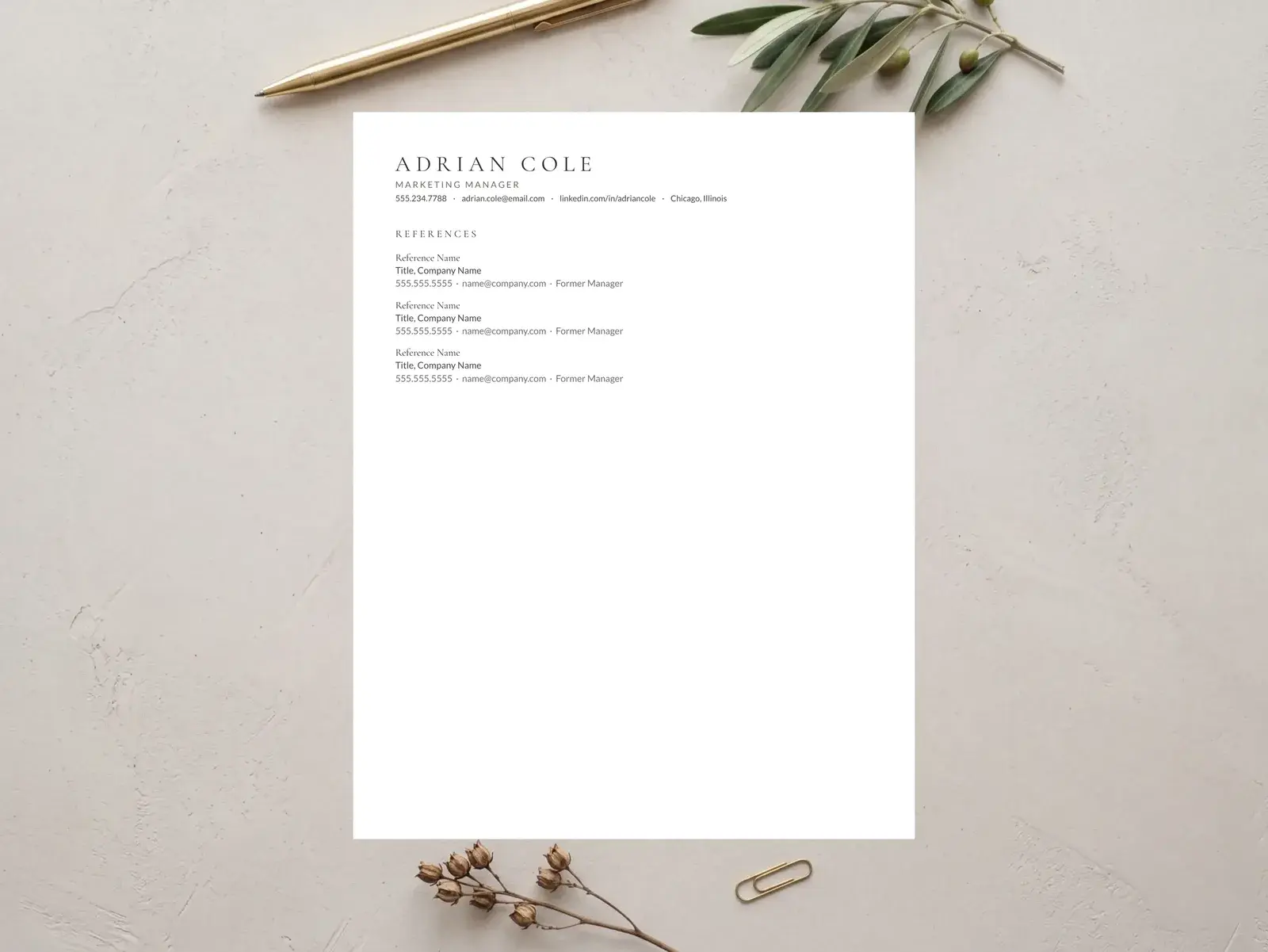 Resume Template with Photo for Google Docs, Word & Pages — The Ashford — image 5 of 7