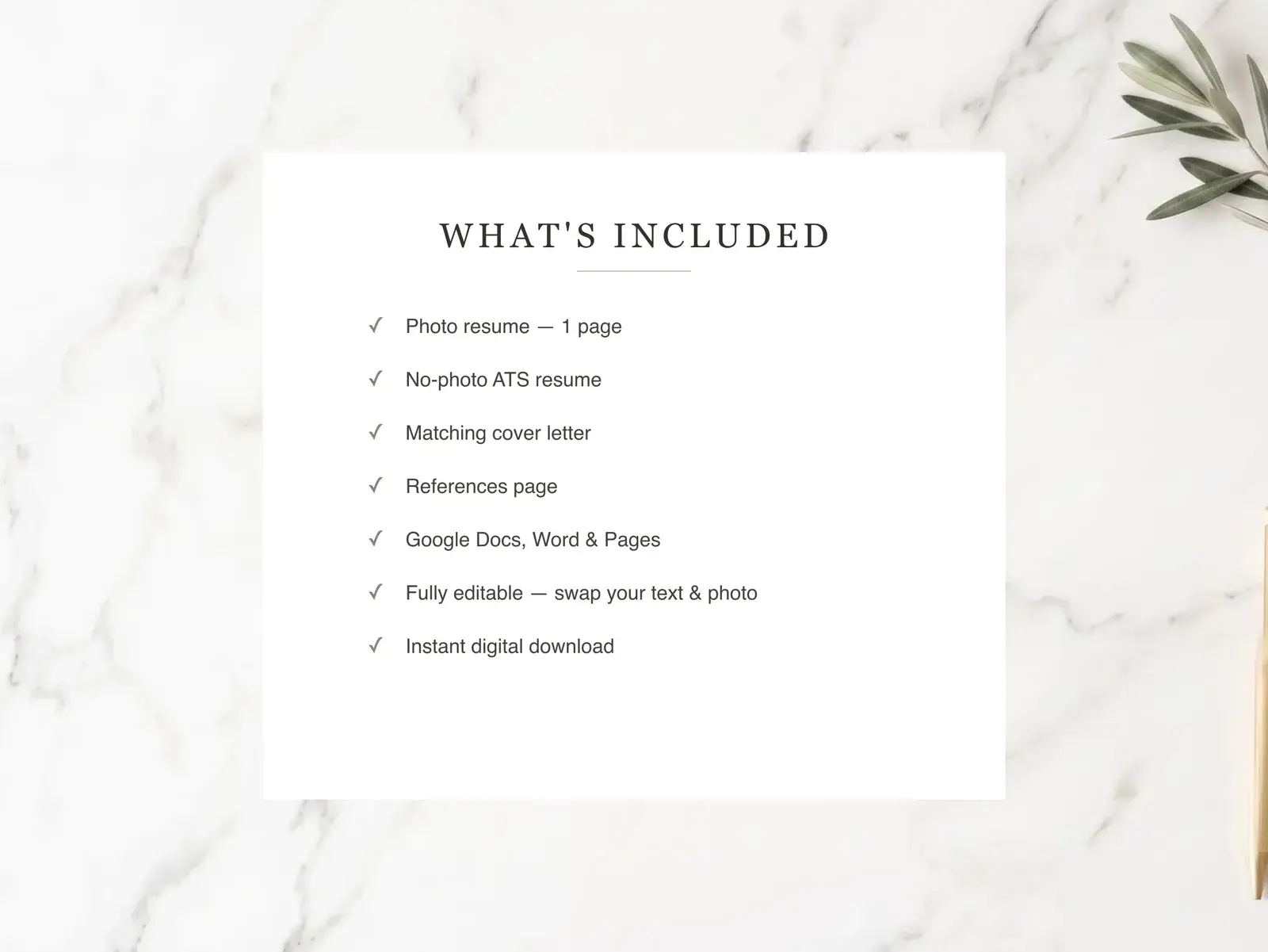 Resume Template with Photo for Google Docs, Word & Pages — The Ashford — image 6 of 7
