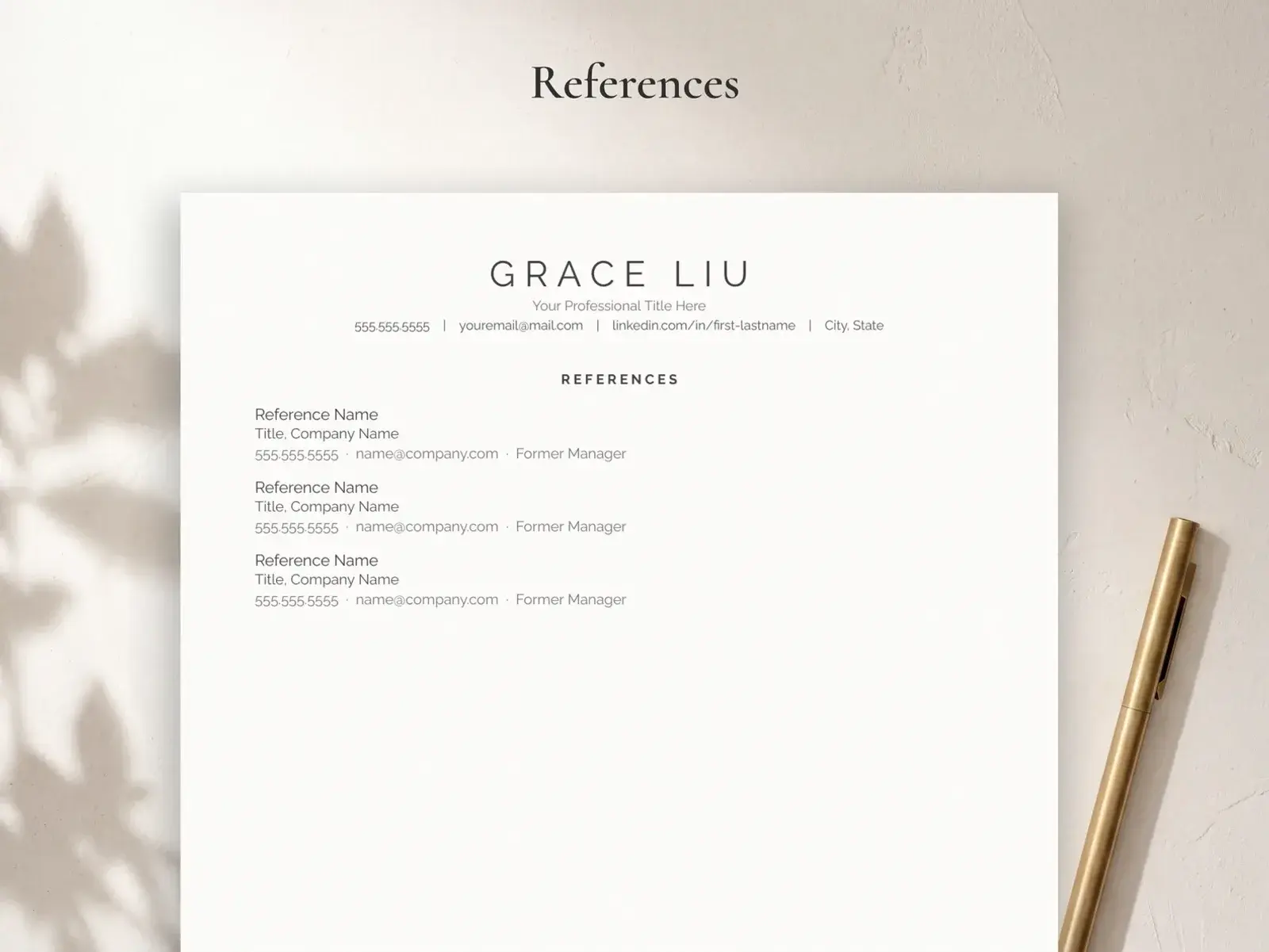 Minimalist Resume Template for Google Docs, Word & Pages | The Aster — image 5 of 7