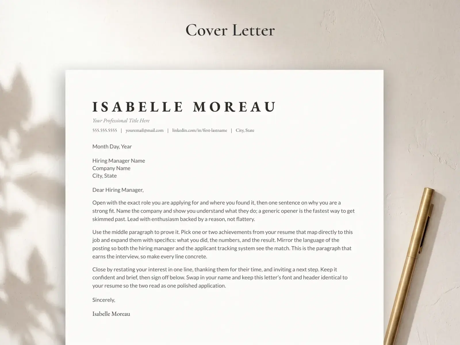 Editorial Two Column Resume Template for Google Docs, Word & Pages | The Atelier — image 4 of 7