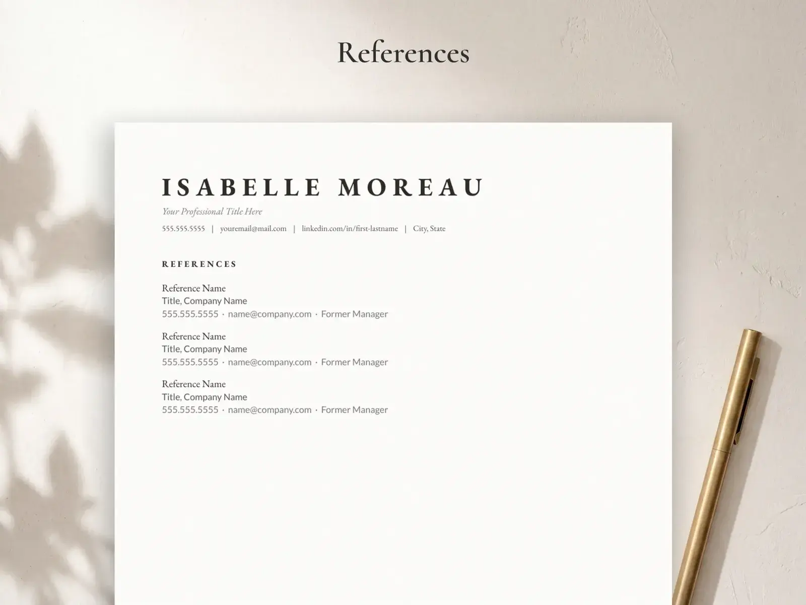 Editorial Two Column Resume Template for Google Docs, Word & Pages | The Atelier — image 5 of 7