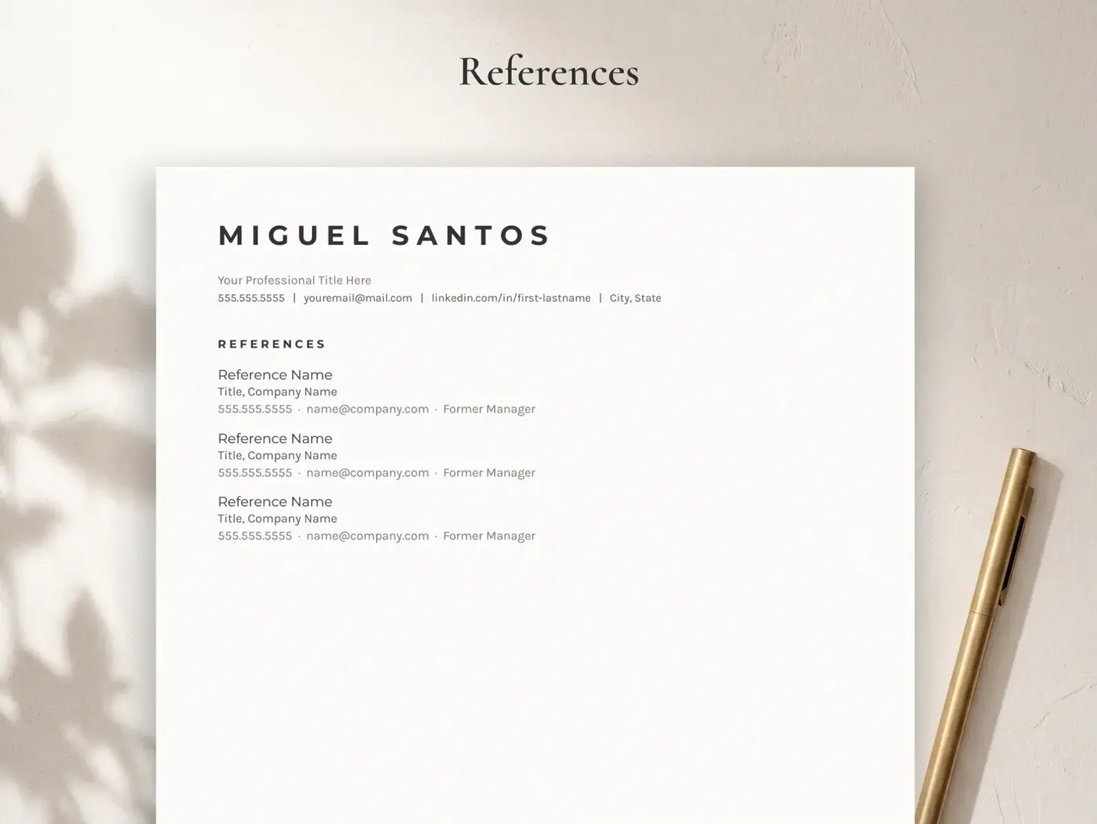 Modern Bold Resume Template for Google Docs, Word & Pages | The Beacon — image 5 of 7
