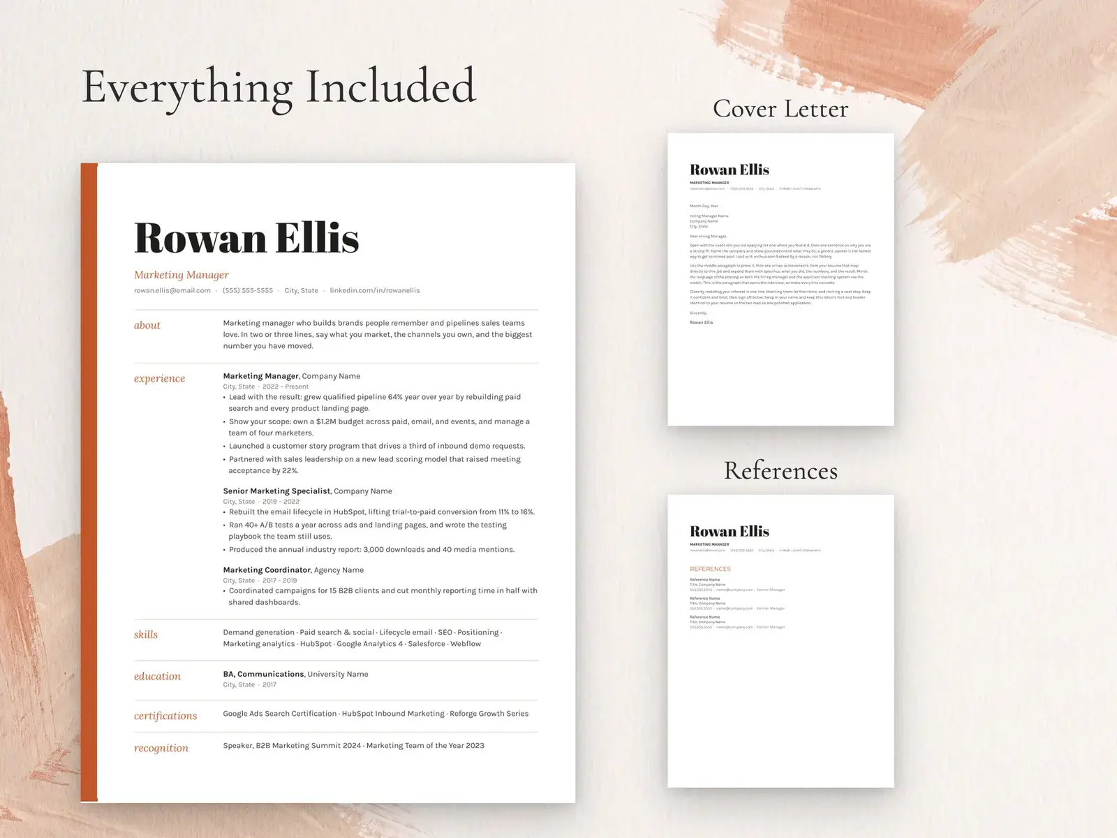 Marketing Resume Template for Google Docs, Word & Pages | The Calder — image 3 of 7
