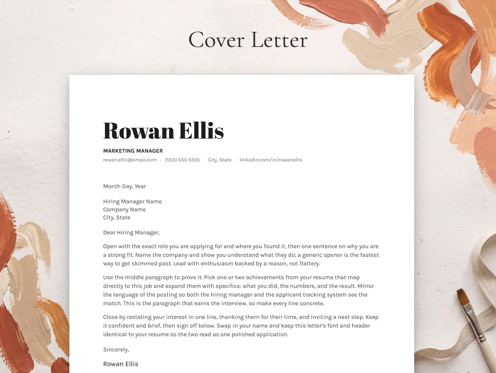 Marketing Resume Template for Google Docs, Word & Pages | The Calder — image 4 of 7