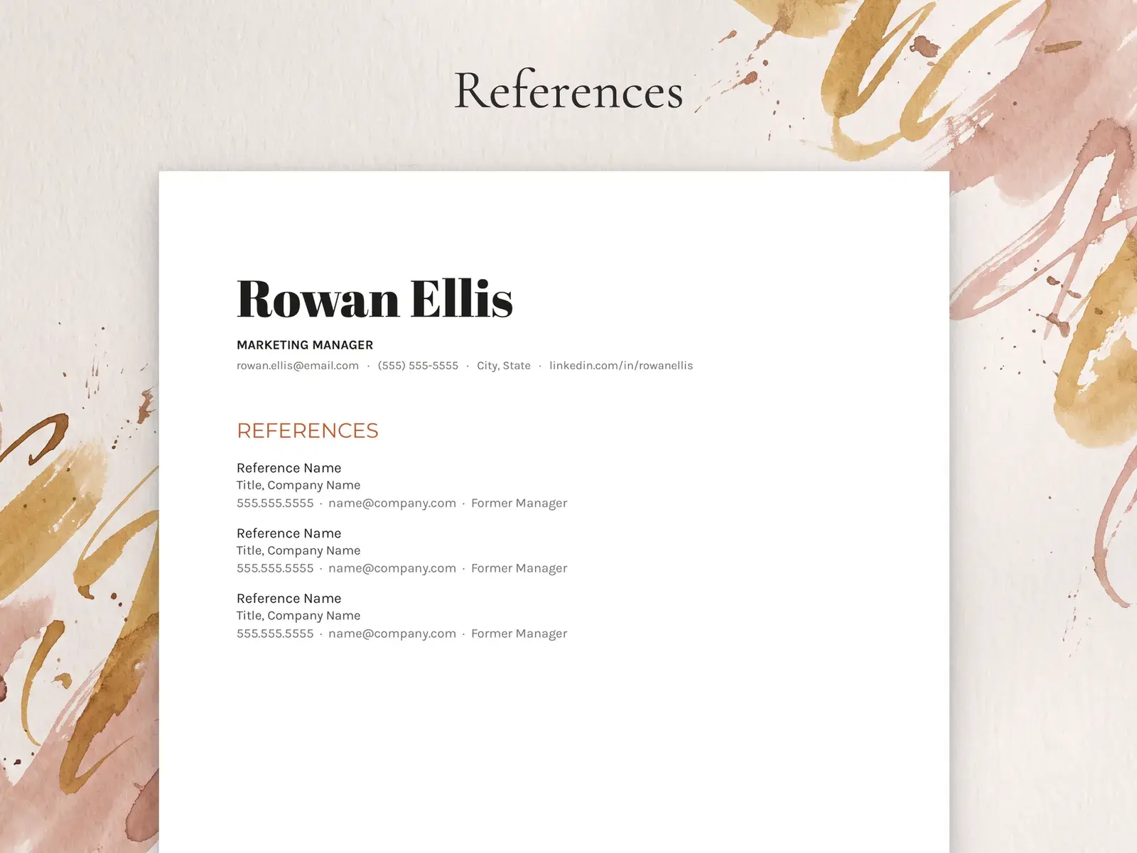 Marketing Resume Template for Google Docs, Word & Pages | The Calder — image 5 of 7