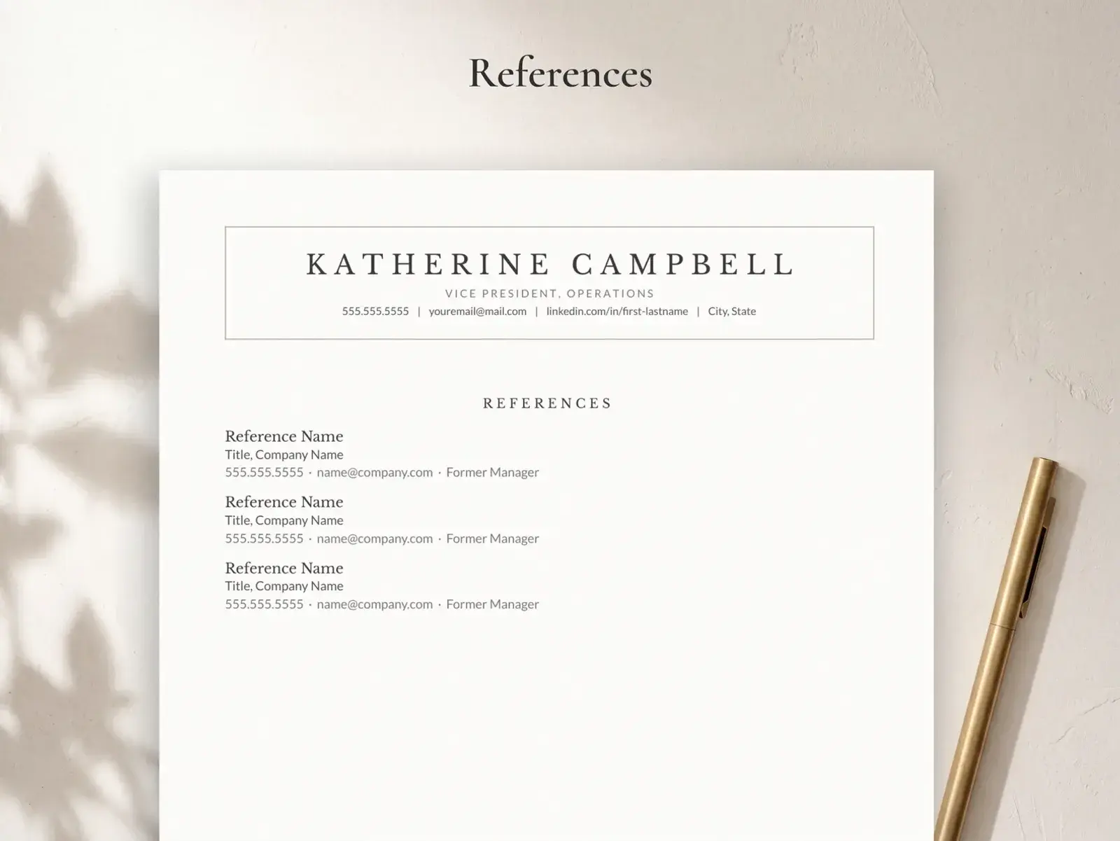 Executive Resume Template for Google Docs, Word & Pages | The Campbell — image 5 of 7