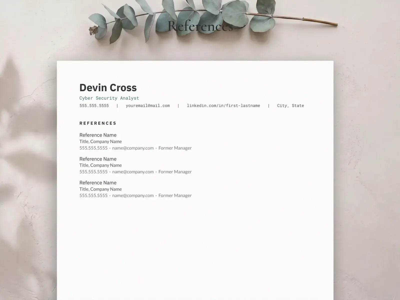 Cyber Security Resume Template for Google Docs, Word & Pages | The Cipher — image 5 of 7