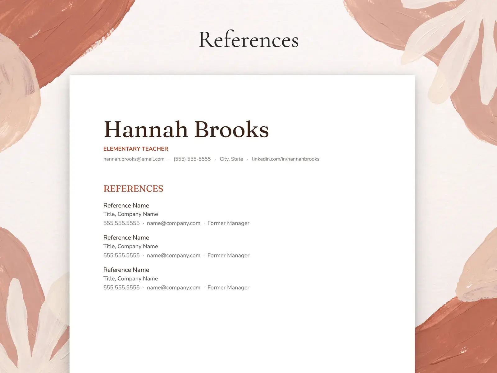 Modern Teacher Resume Template for Google Docs, Word & Pages | The Clementine — image 5 of 7