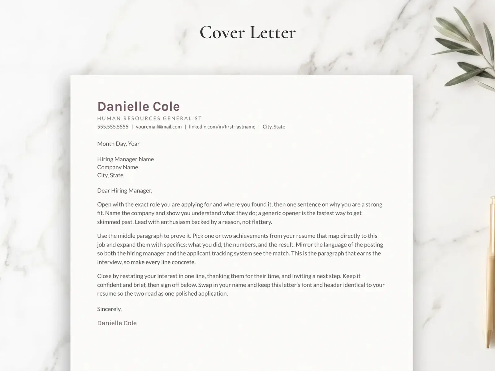 Human Resources Resume Template for Google Docs, Word & Pages | The Cove — image 4 of 7