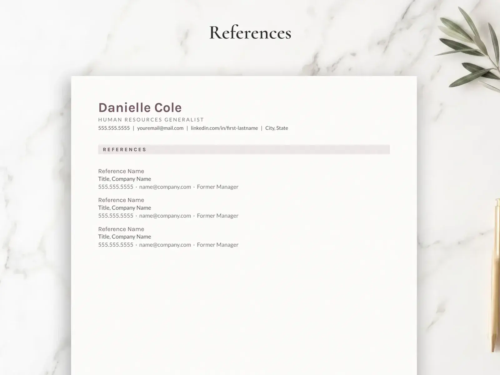 Human Resources Resume Template for Google Docs, Word & Pages | The Cove — image 5 of 7