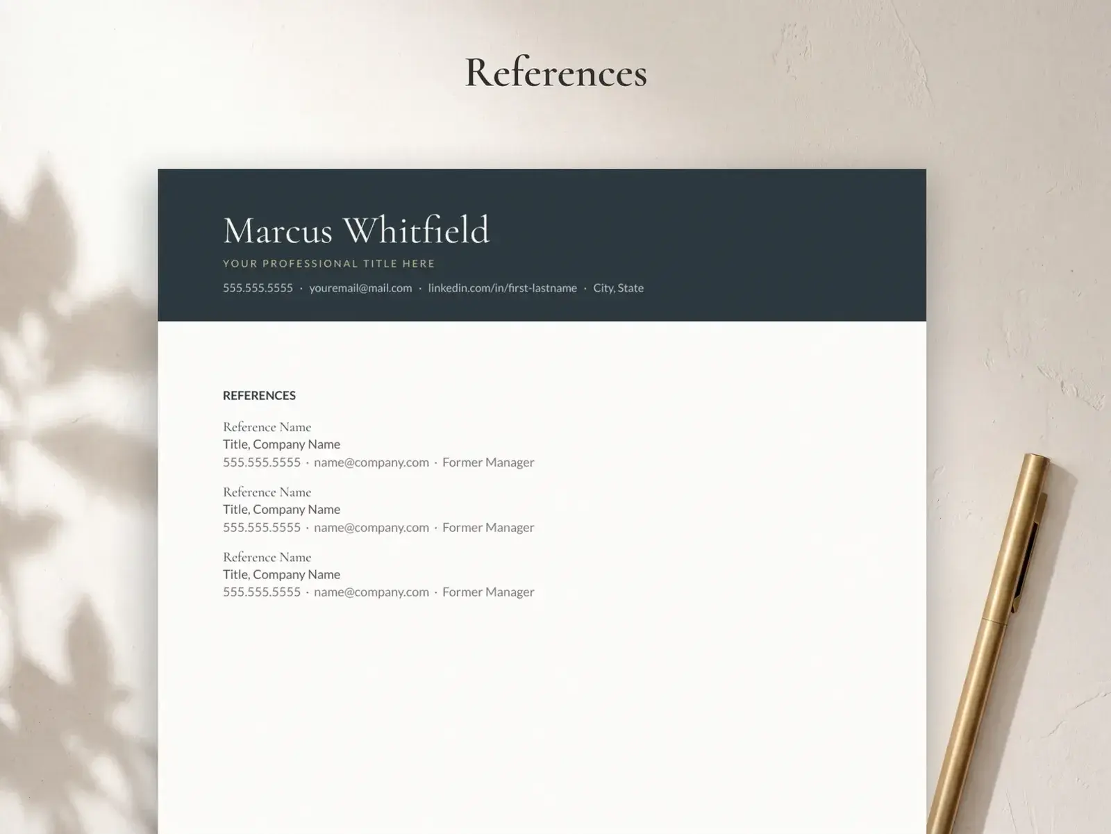 Executive Resume Template for Google Docs, Word & Pages | The Crest — image 5 of 7