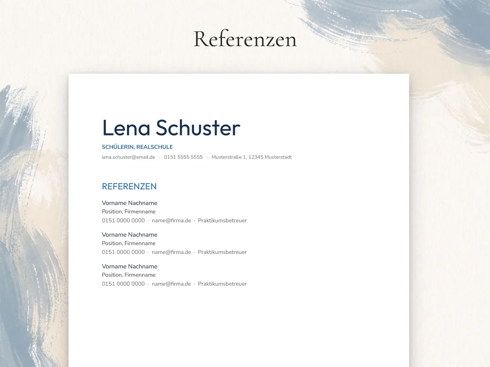 Lebenslauf Vorlage für Schüler mit Foto für Google Docs, Word & Pages | The Elbe — image 5 of 7