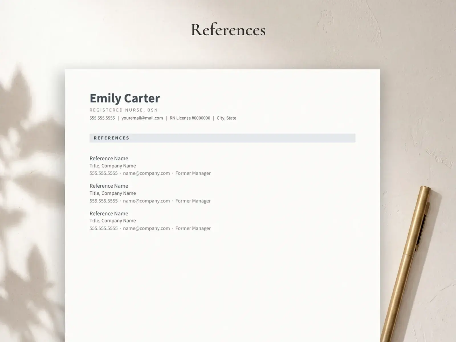 Nurse Resume Template for Google Docs, Word & Pages | The Emily — image 5 of 7