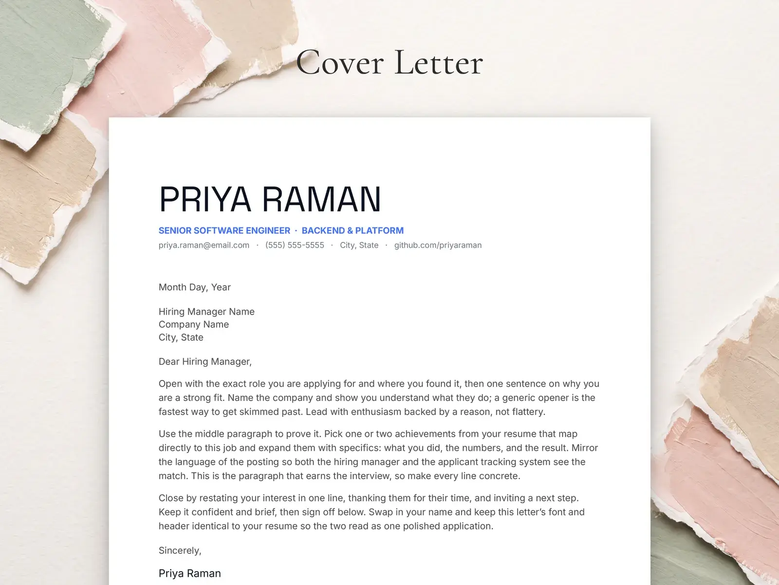 Software Engineer Resume Template for Google Docs, Word & Pages | The Halcyon — image 4 of 7