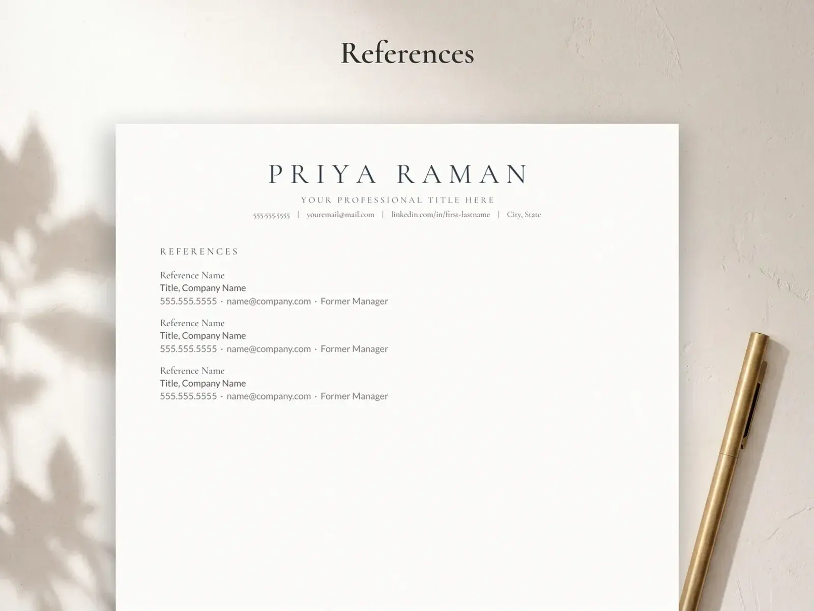 Two Column Resume Template for Google Docs, Word & Pages | The Harbor — image 5 of 7
