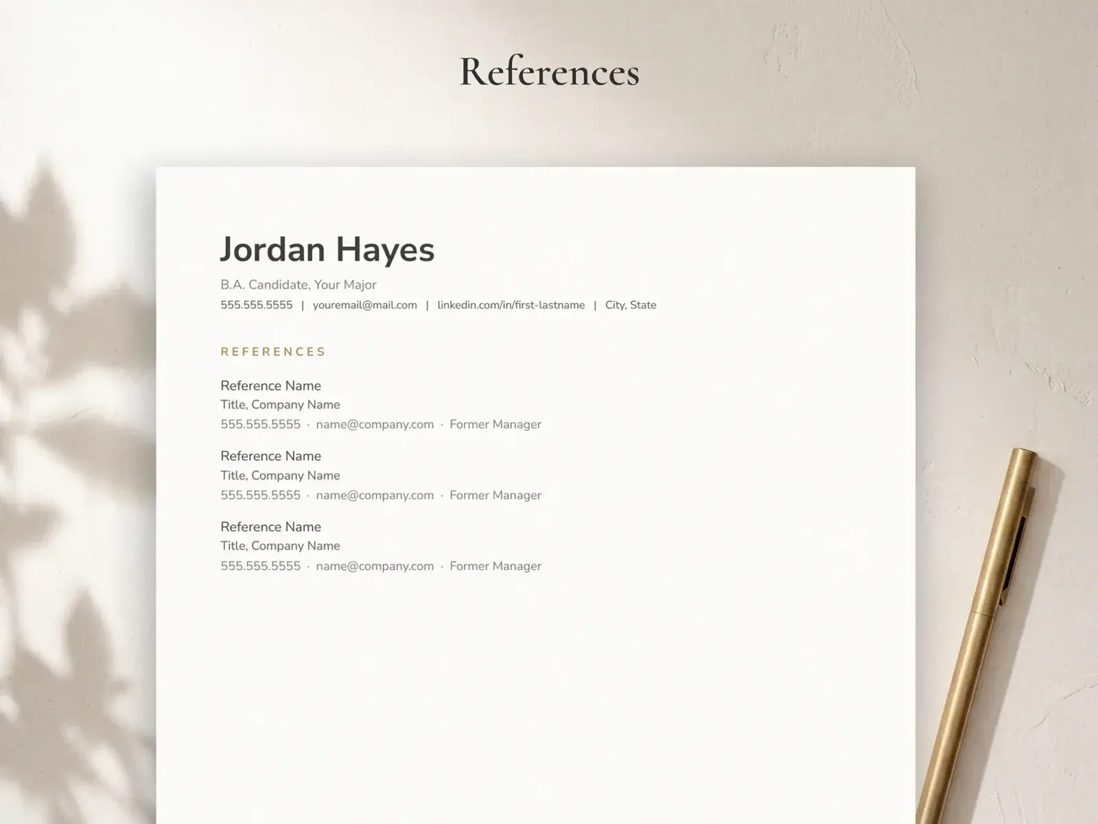 Student & College Resume Template for Google Docs, Word & Pages | The Hayes — image 5 of 7