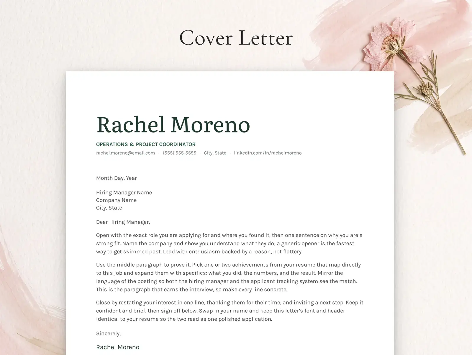 Return to Work Resume Template for Google Docs, Word & Pages | The Hearth — image 4 of 7