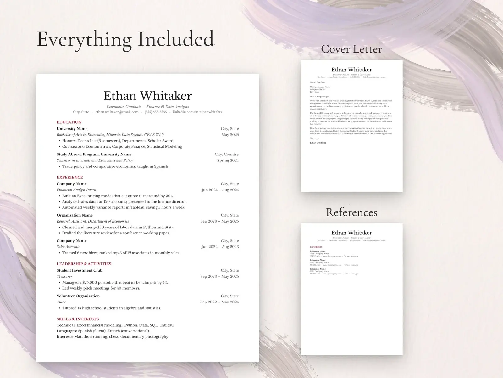 Harvard Style Resume Template for Google Docs, Word & Pages | The Hollis — image 3 of 7