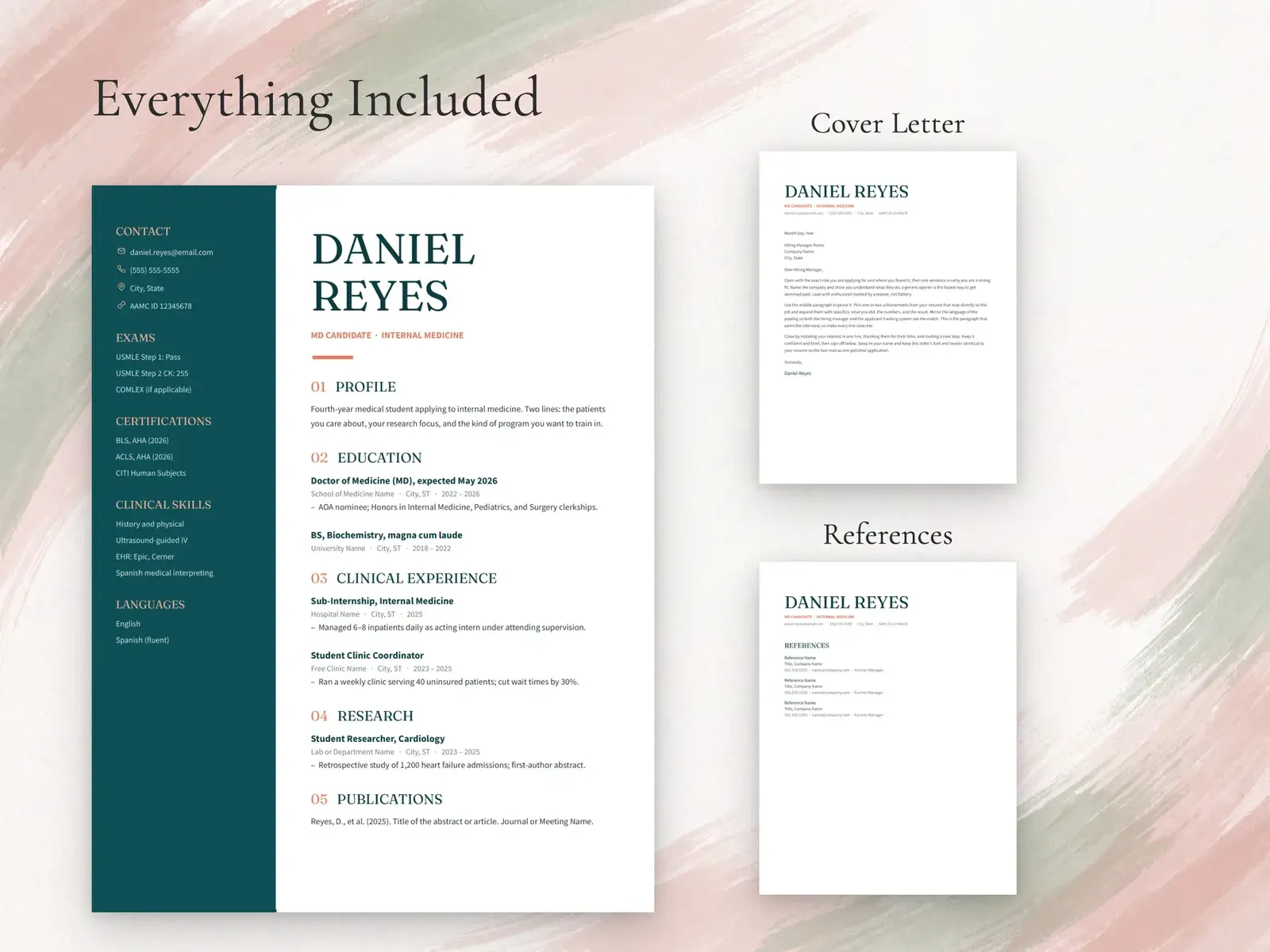 Medical Student & Residency CV Template for Google Docs, Word & Pages | The Larkin — image 3 of 7