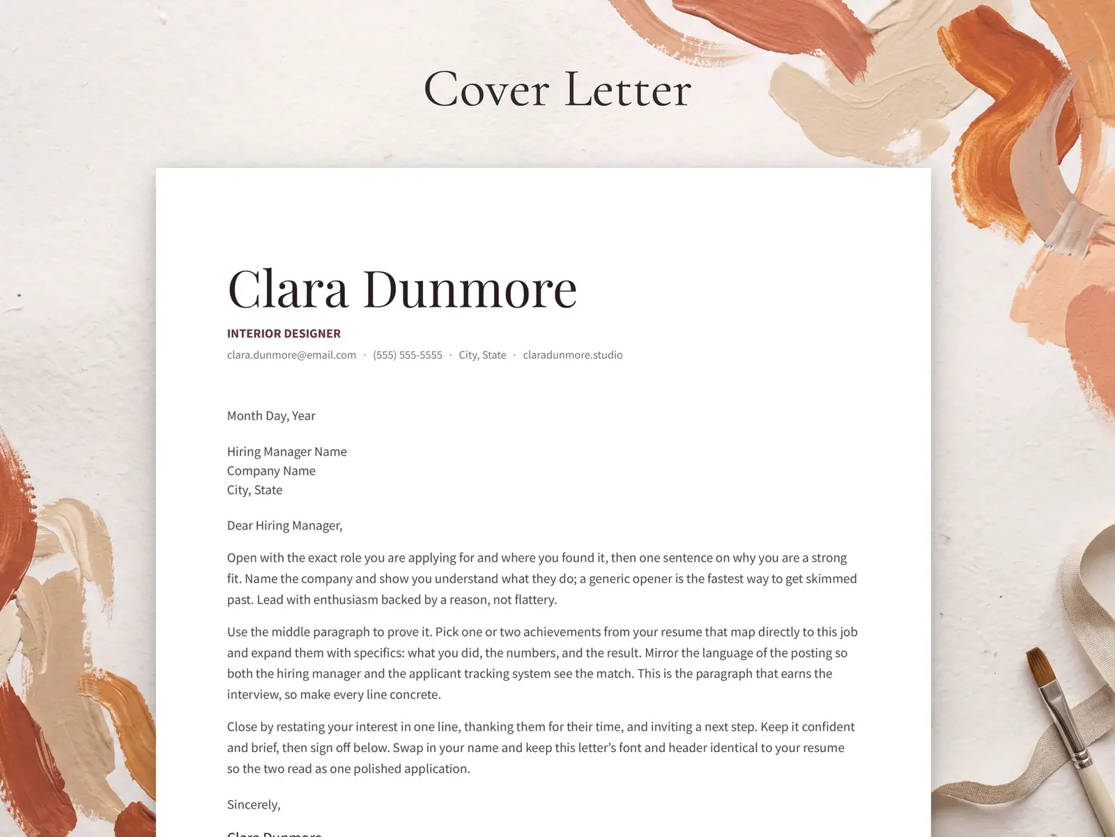 Elegant Resume Template with Photo for Google Docs, Word & Pages | The Linden — image 4 of 7