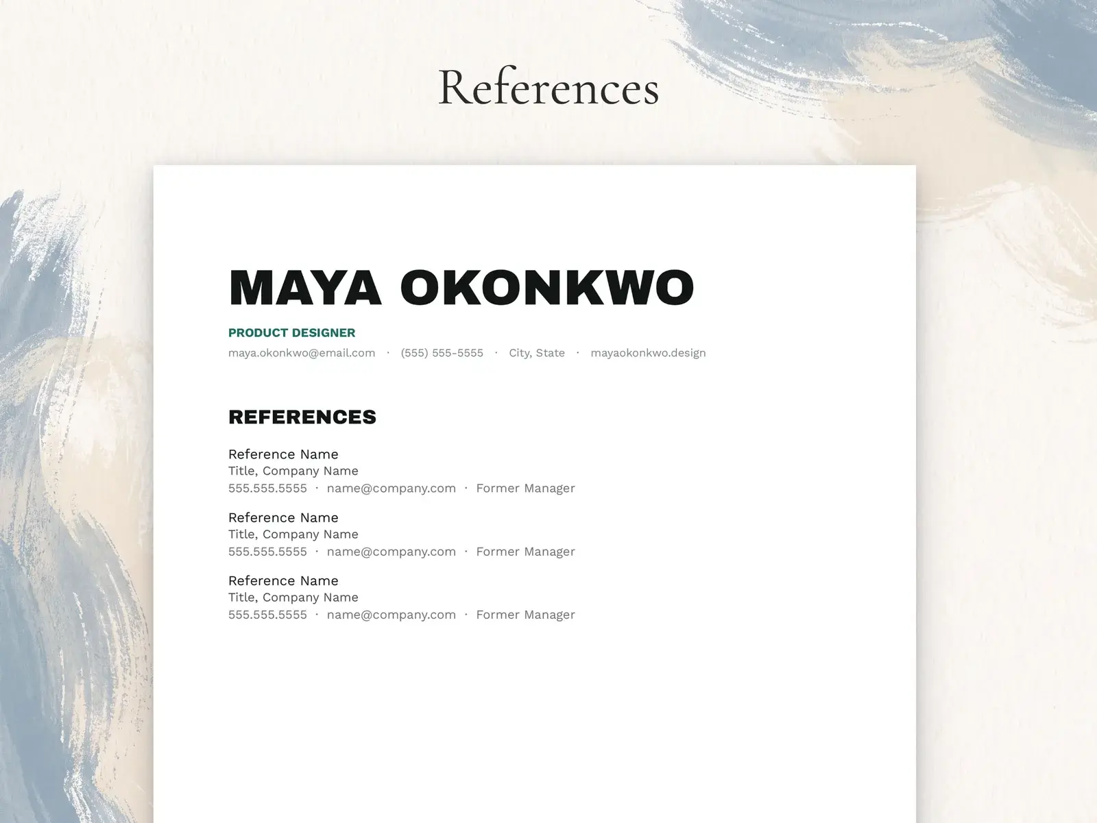 Two-Column Designer Resume Template for Google Docs, Word & Pages | The Marlow — image 5 of 7