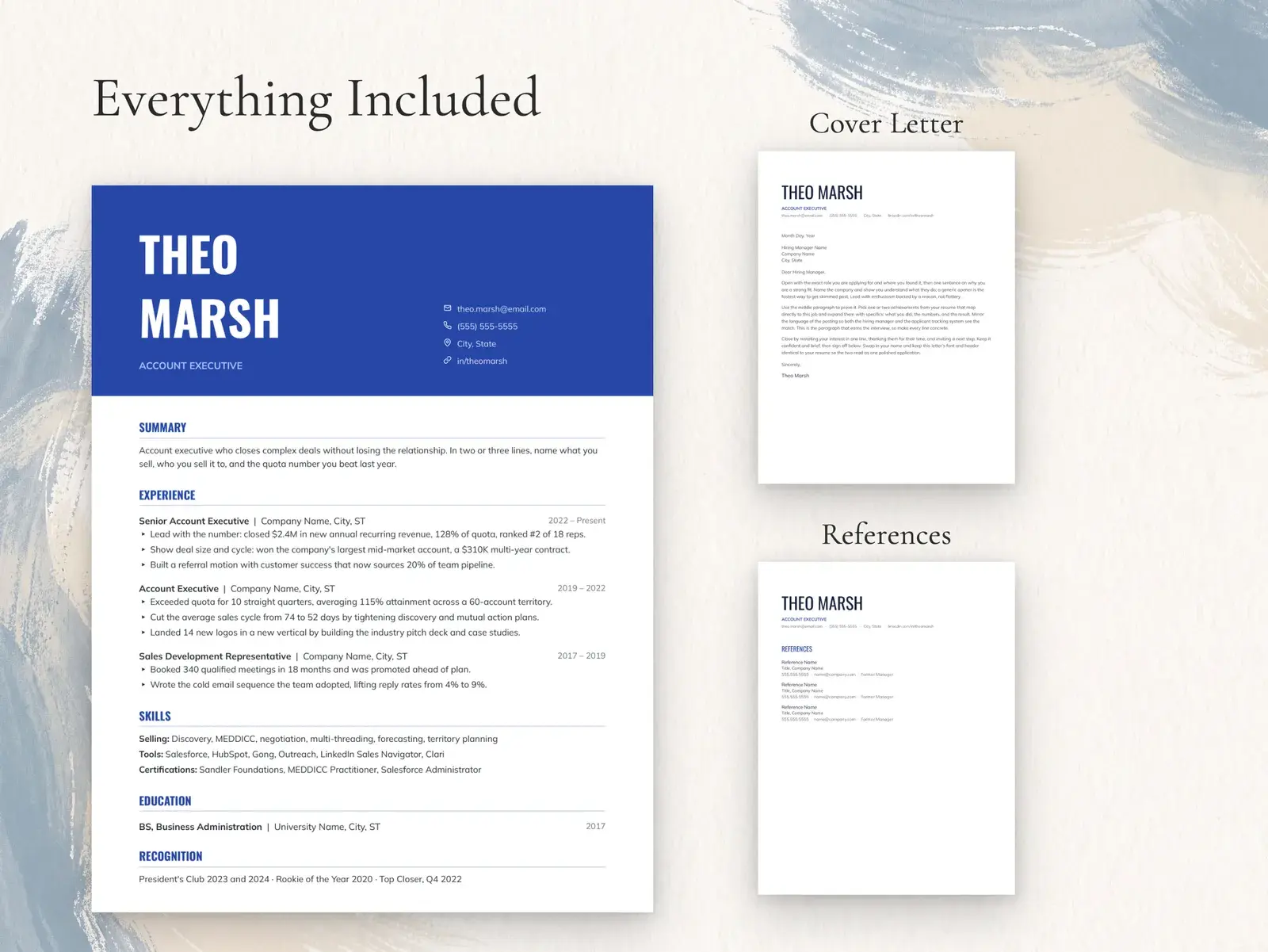 Sales Resume Template for Google Docs, Word & Pages | The Meridian — image 3 of 7