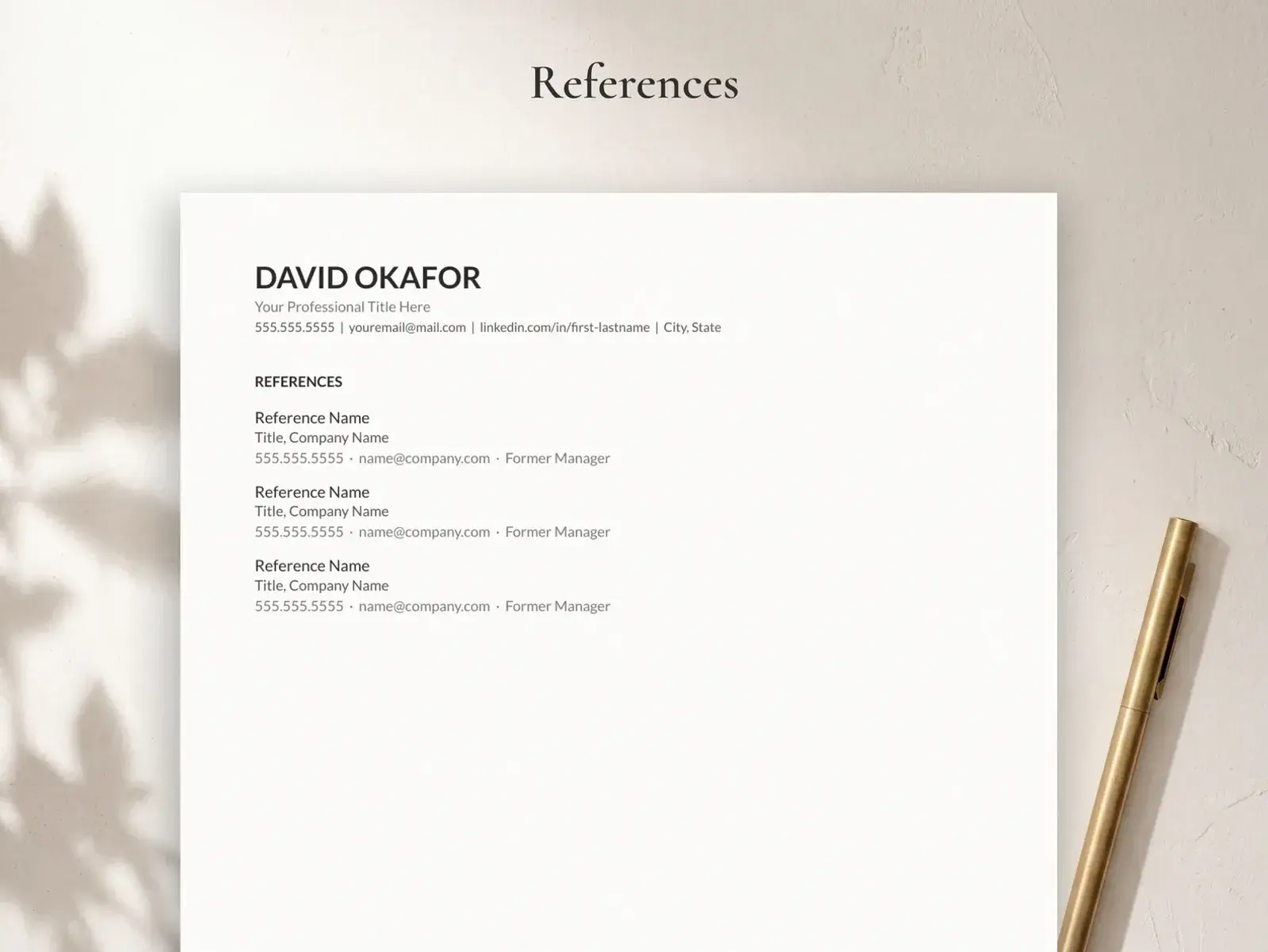 Simple Resume Template for Google Docs, Word & Pages | The Merritt — image 5 of 7
