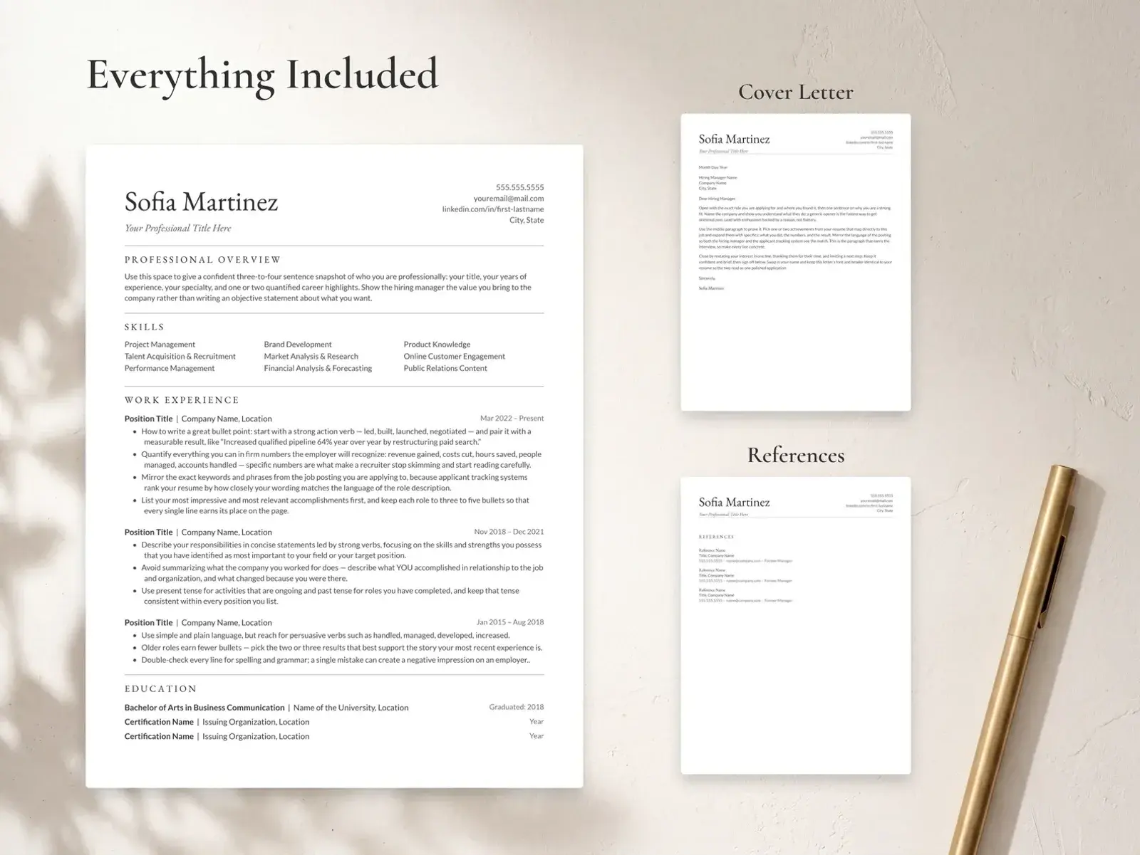Modern Resume Template for Google Docs, Word & Pages — image 3 of 7