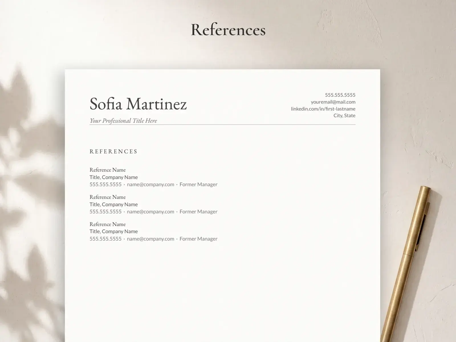 Modern Resume Template for Google Docs, Word & Pages — image 5 of 7