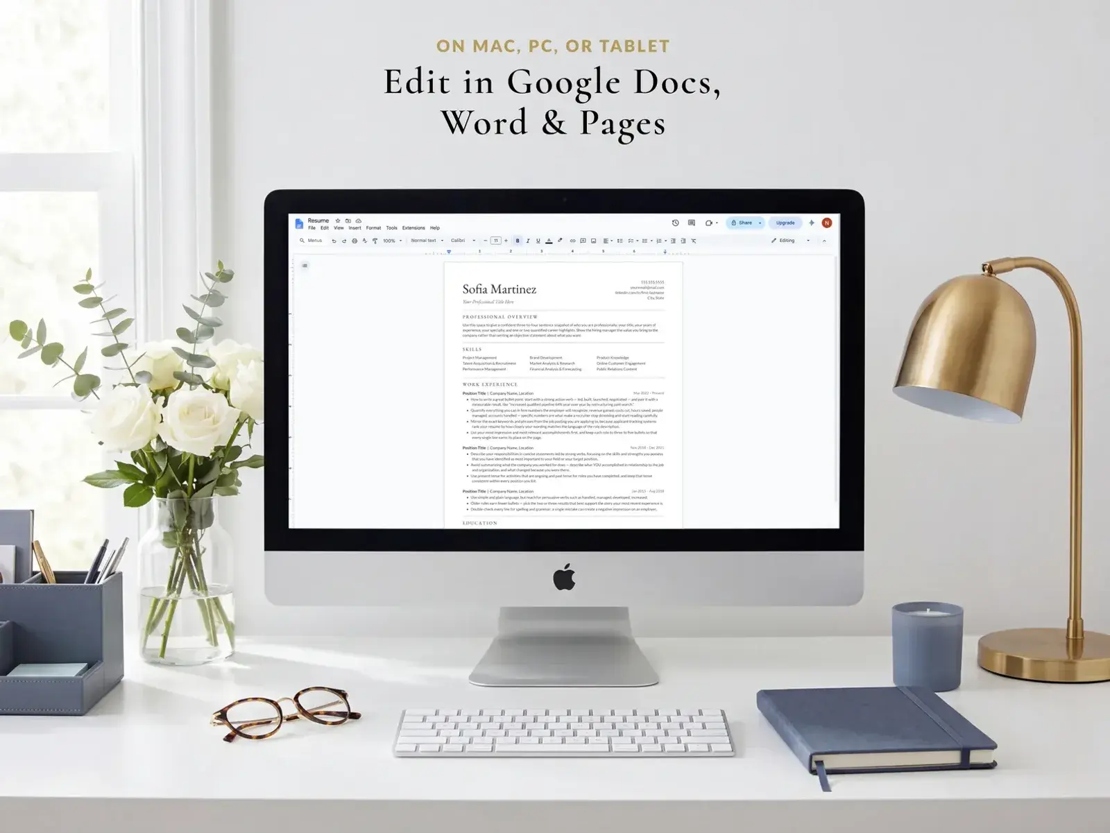 Modern Resume Template for Google Docs, Word & Pages — image 7 of 7