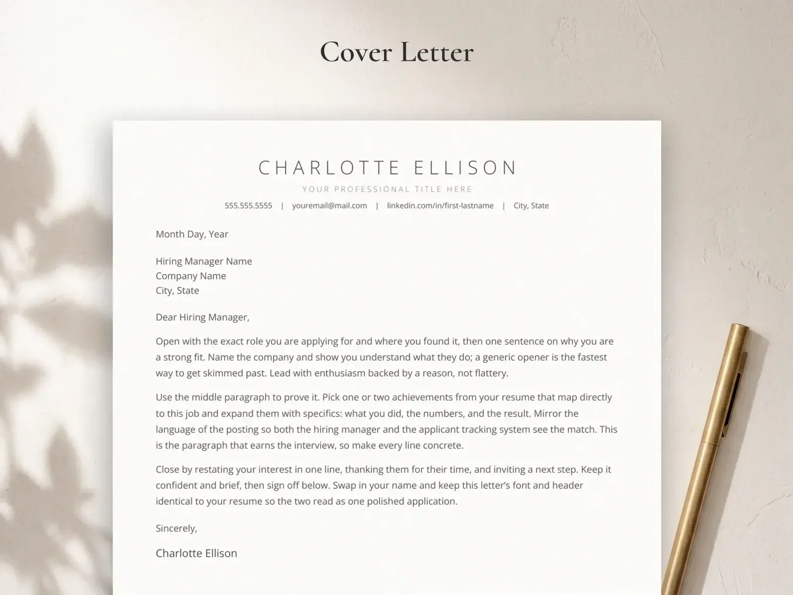 Professional Resume Template for Google Docs, Word & Pages | The Pearl — image 4 of 7