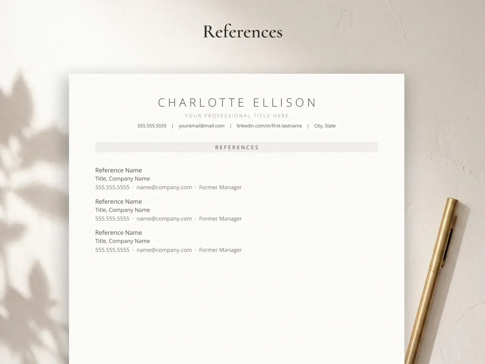 Professional Resume Template for Google Docs, Word & Pages | The Pearl — image 5 of 7