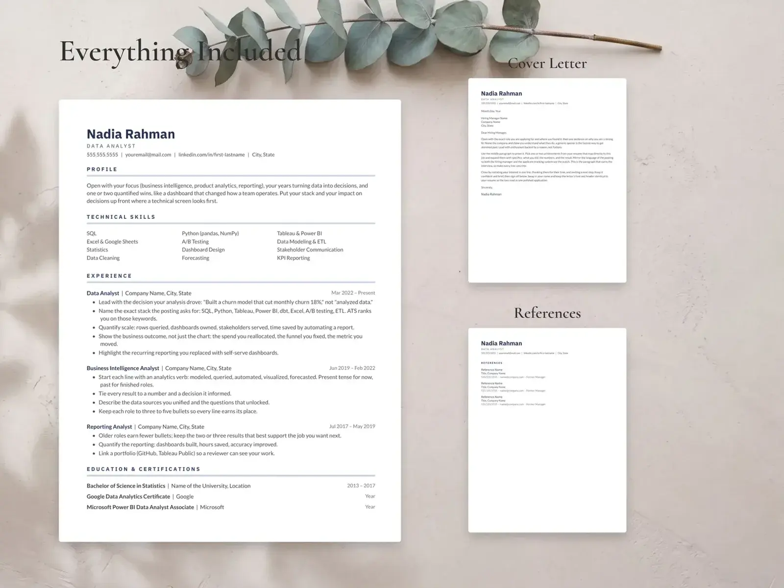 Data Analyst Resume Template for Google Docs, Word & Pages | The Prism — image 3 of 7