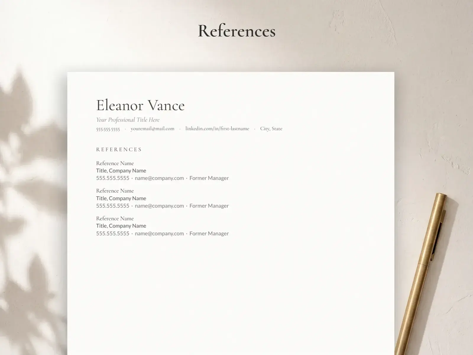 Elegant Serif Resume Template for Google Docs, Word & Pages | The Quill — image 5 of 7