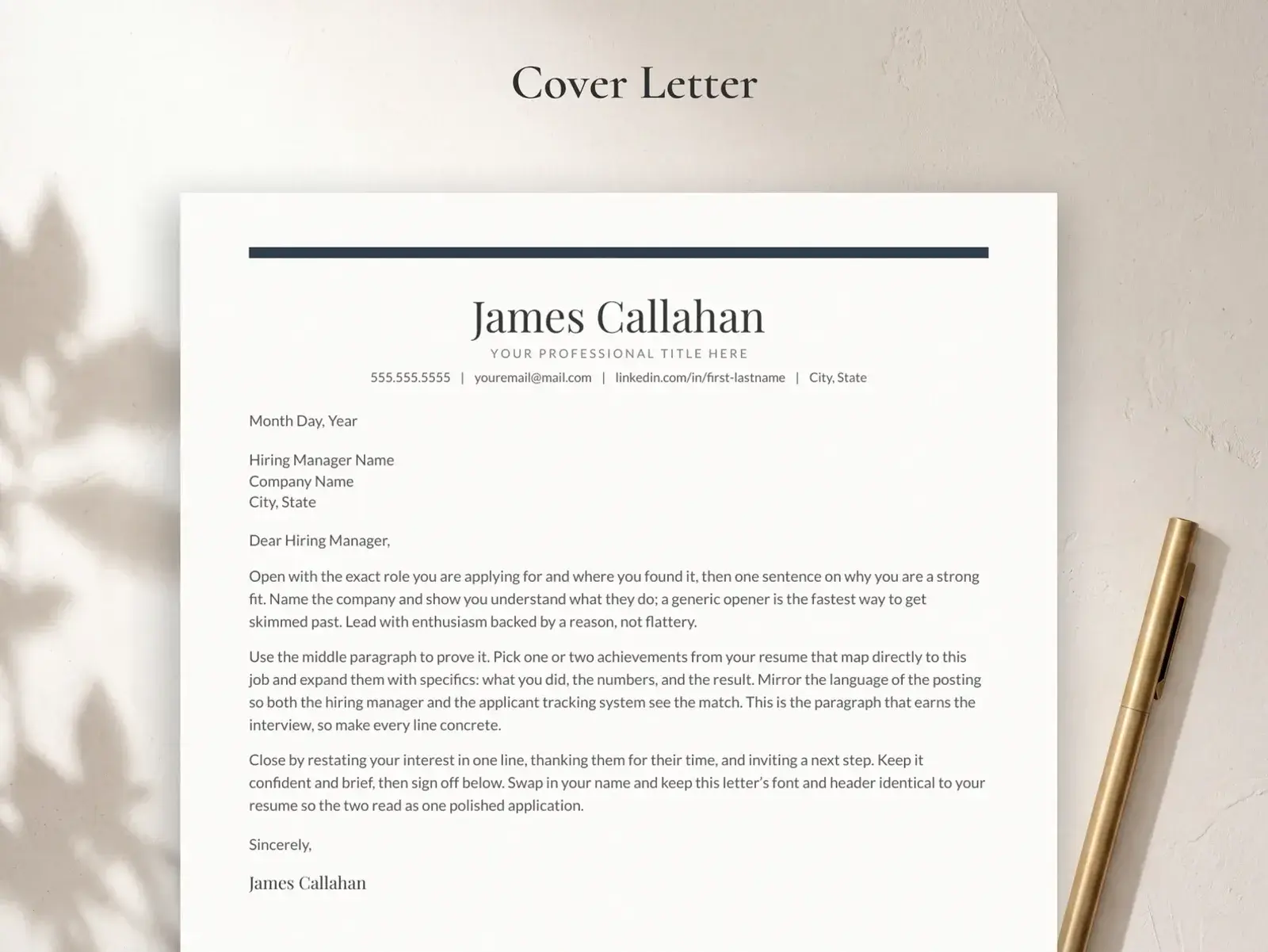 Elegant Resume Template for Google Docs, Word & Pages | The Regent — image 4 of 7
