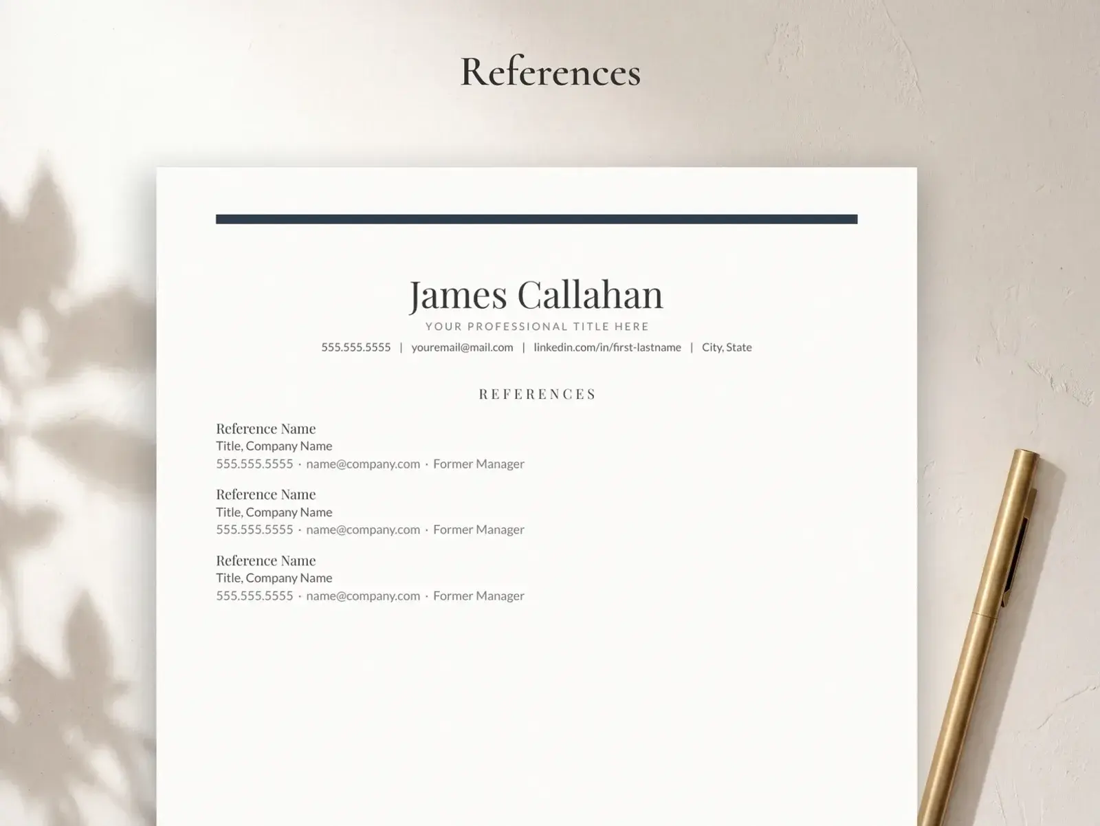 Elegant Resume Template for Google Docs, Word & Pages | The Regent — image 5 of 7