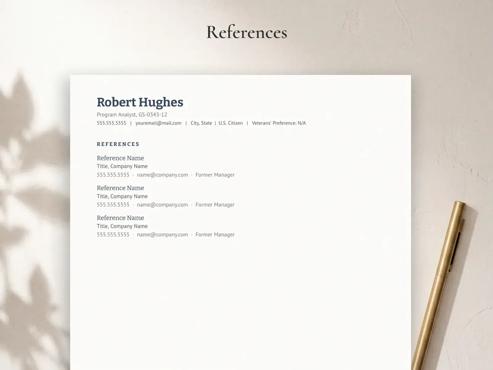 Federal Resume Template for Google Docs, Word & Pages | The Sentinel — image 5 of 7