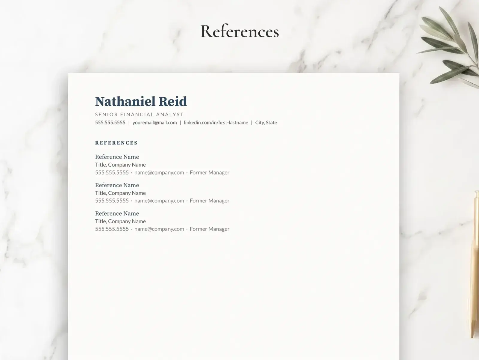 Finance Resume Template for Google Docs, Word & Pages | The Sterling — image 5 of 7