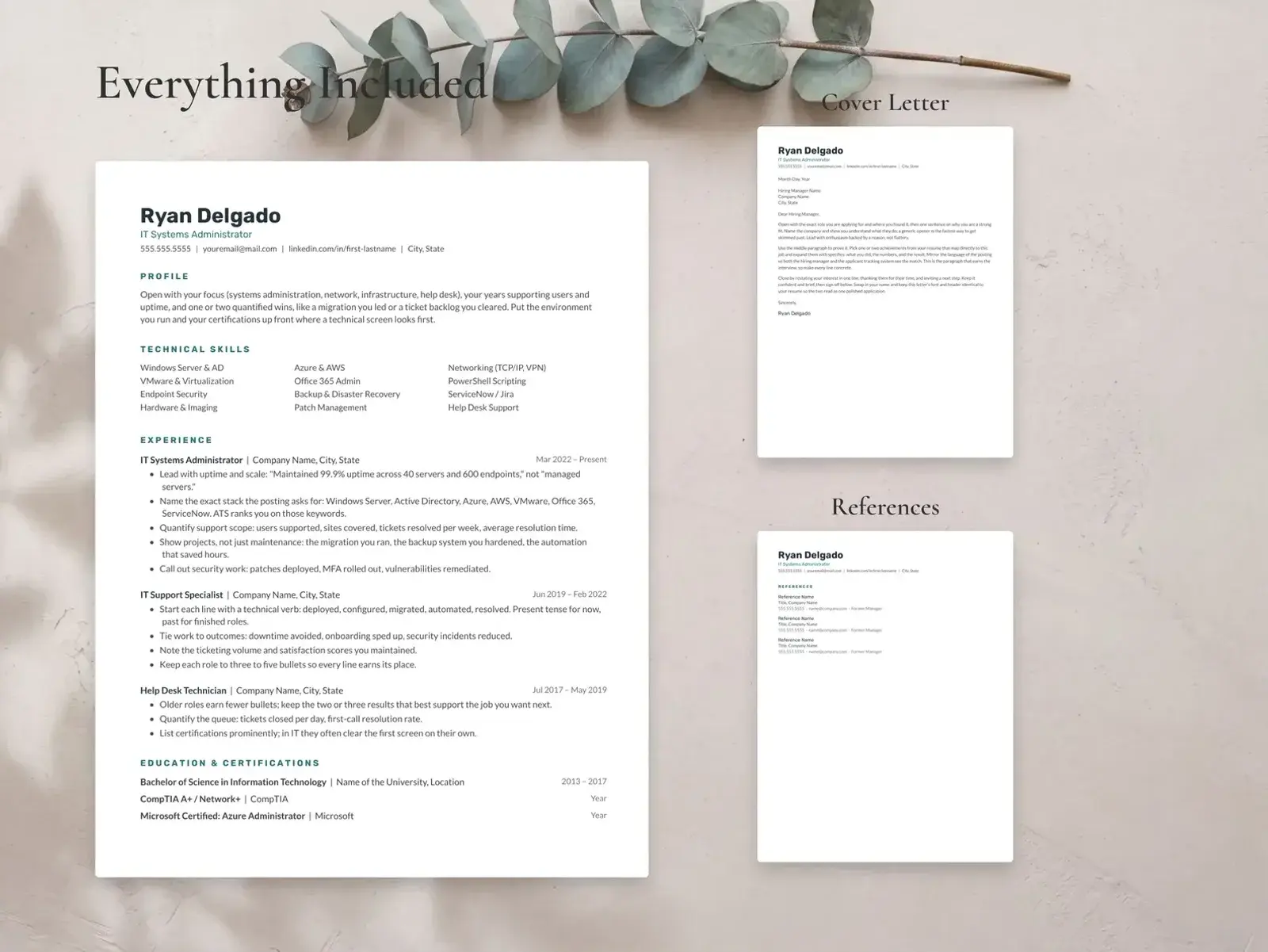 IT Resume Template for Google Docs, Word & Pages | The Vector — image 3 of 7