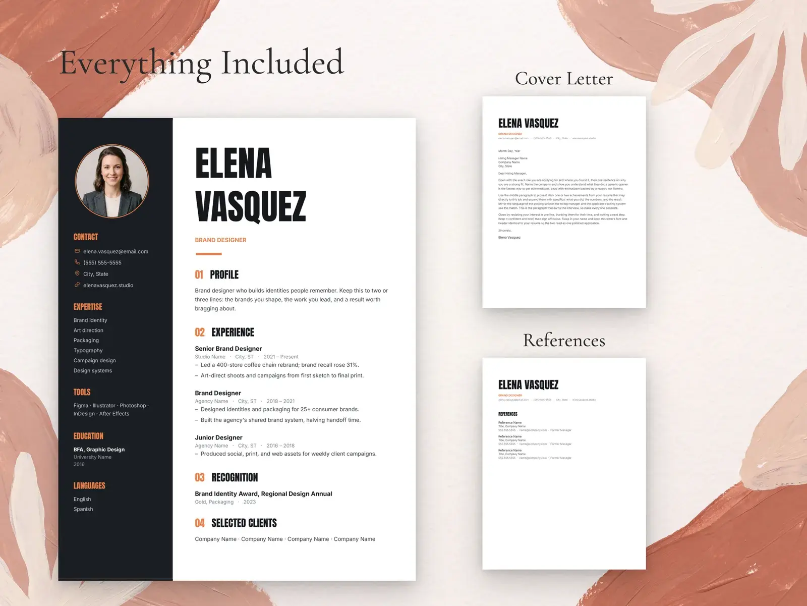 Creative Resume Template with Photo for Google Docs, Word & Pages | The Vesper — image 3 of 7