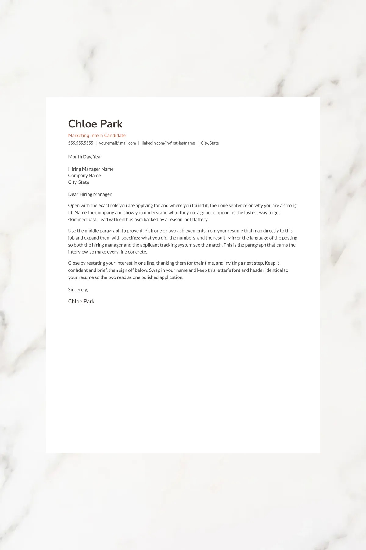 Matching cover letter template for the Willow resume — Google Docs, Word & Pages, instant download.